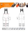 Pantalón ignífugo Modaflame de alta visibilidad, multinorma, impermeable, con forro térmico