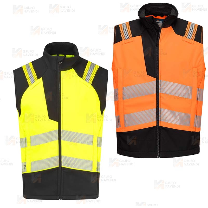 Chaleco softshell ignífugo Modaflame de alta visibilidad y multinorma