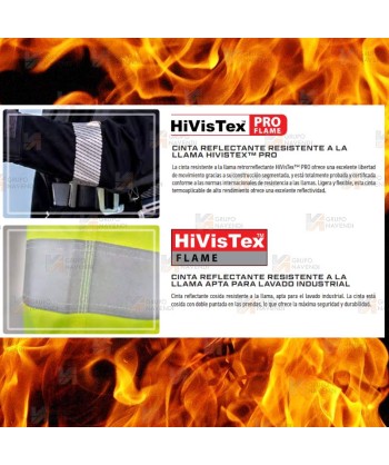 Buzo ignífugo Modaflame de alta visibilidad, multinorma, impermeable, con forro térmico