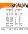 Pantalón Jogger ignífugo Modaflame de alta visibilidad y multinorma naranja flúor y negro