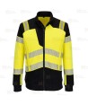 Sudadera ignífuga Modaflame de alta visibilidad y multinorma color amarillo flúor y negro