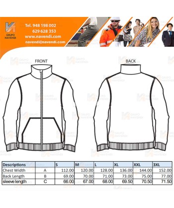 Sudadera ignífuga, antiestática y anti arco eléctrico (ARC 2)