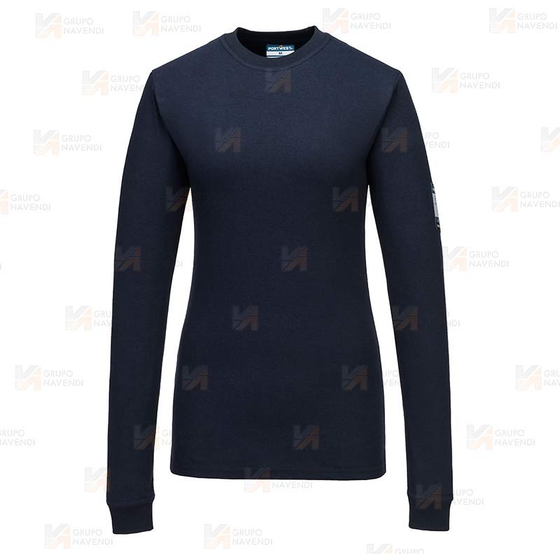 Camiseta ignífuga modacrílica, antiestática, anti arco (ARC 1) para mujer