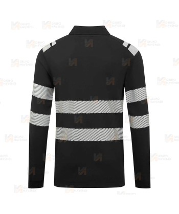 Polo ignífugo con tejido elástico y cintas segmentadas