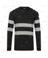 Camiseta de manga larga de Modaflame y cintas segmentadas color negro
