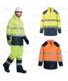 Parka ignífuga con forro, impermeable, transpirable y multinorma