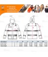 Parka ignífuga con forro, impermeable, transpirable y multinorma