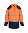 Parka ignífuga con forro, impermeable, transpirable y multinorma