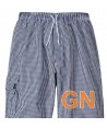 Pantalón de cocina de algodón de cuadritos azules