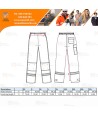 Pantalón ignífugo, grueso, antiestático y anti arco para mujer