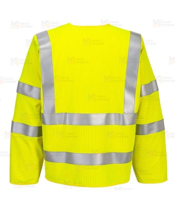 Chaqueta ligera ignífuga y antiestática de alta visibilidad