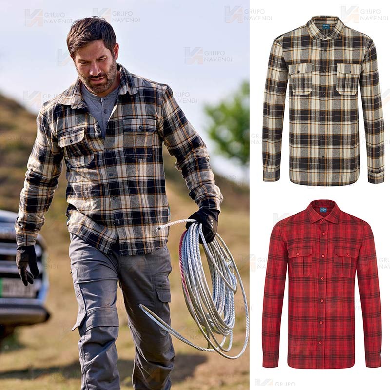 Camisa de cuadros de algodón