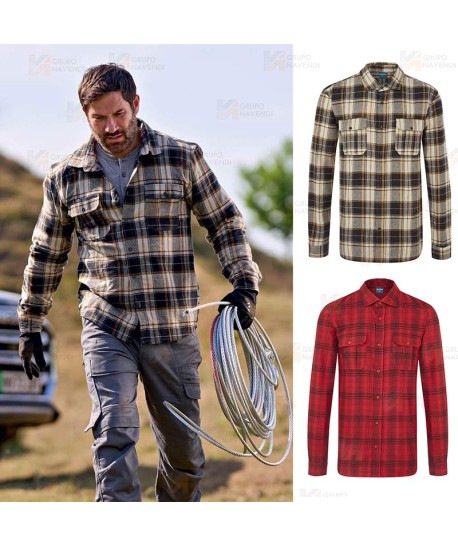 Camisa de cuadros de algodón