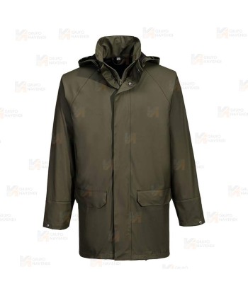 Parka ligera especial con protección química para la lluvia