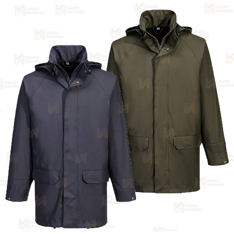 Parka ligera especial con protección química para la lluvia