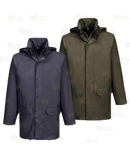 Parka ligera especial con protección química para la lluvia