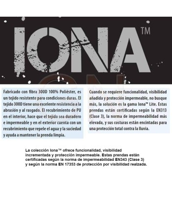 Chubasquero laboral con cintas reflectantes y membrana TPU