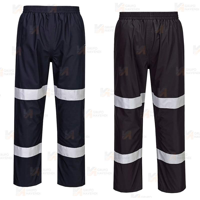 Cubrepantalón transpirable con cintas reflectantes y membrana TPU