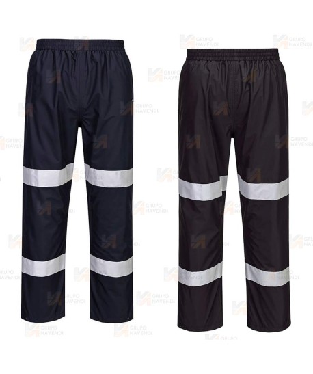 Cubrepantalón transpirable con cintas reflectantes y membrana TPU