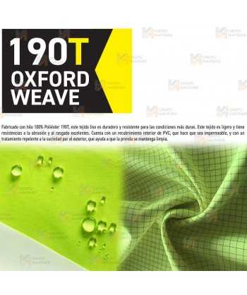 Chubasquero laboral con cintas reflectantes y membrana TPU
