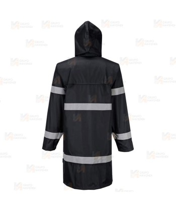 Gabardina transpirable con cintas reflectantes