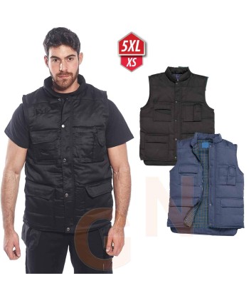 Chaleco acolchado multibolsillos, grandes tallas