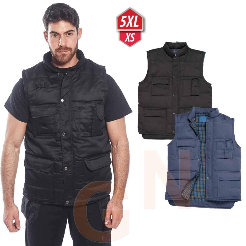 Chaleco acolchado multibolsillos, grandes tallas