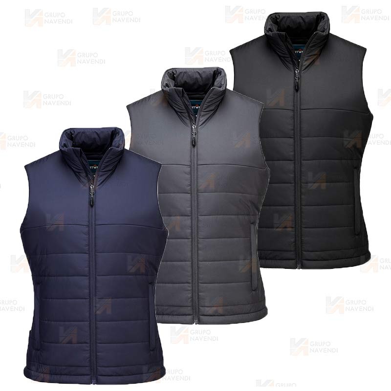 Chaleco ligero tipo plumas acolchado para mujer