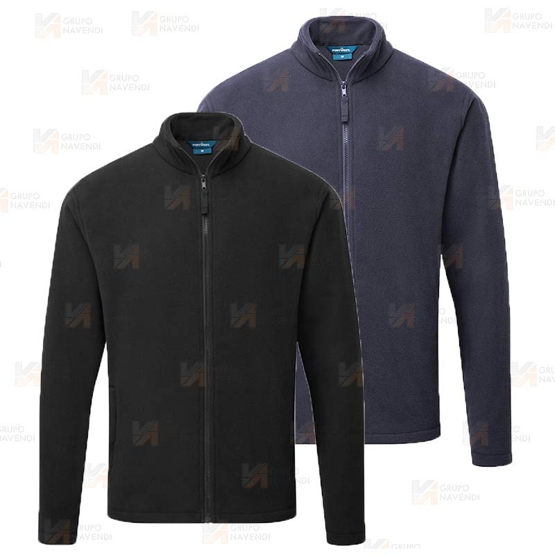Chaqueta polar de trabajo con cremallera y tejido ecológico