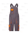 Peto laboral bicolor muy resistente color gris y naranja