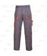 Pantalón laboral bicolor muy resistente color gris y naranja
