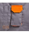 Pantalón laboral bicolor muy resistente color gris y naranja