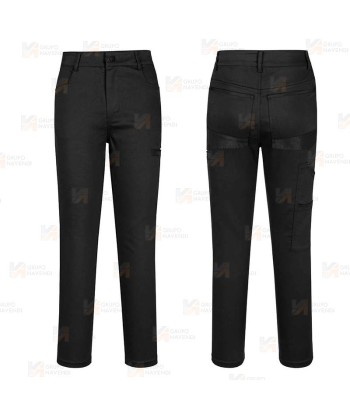 Pantalón laboral, elástico muy ajustado para mujer color negro