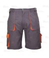 Bermuda laboral bicolor muy resistente bicolor gris y naranja