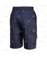 Bermudas de trabajo laboral multibolsillos para mujer color azul marino