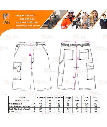 Bermudas de trabajo laboral multibolsillos para mujer color negro
