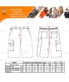 Bermudas de trabajo laboral multibolsillos para mujer color negro