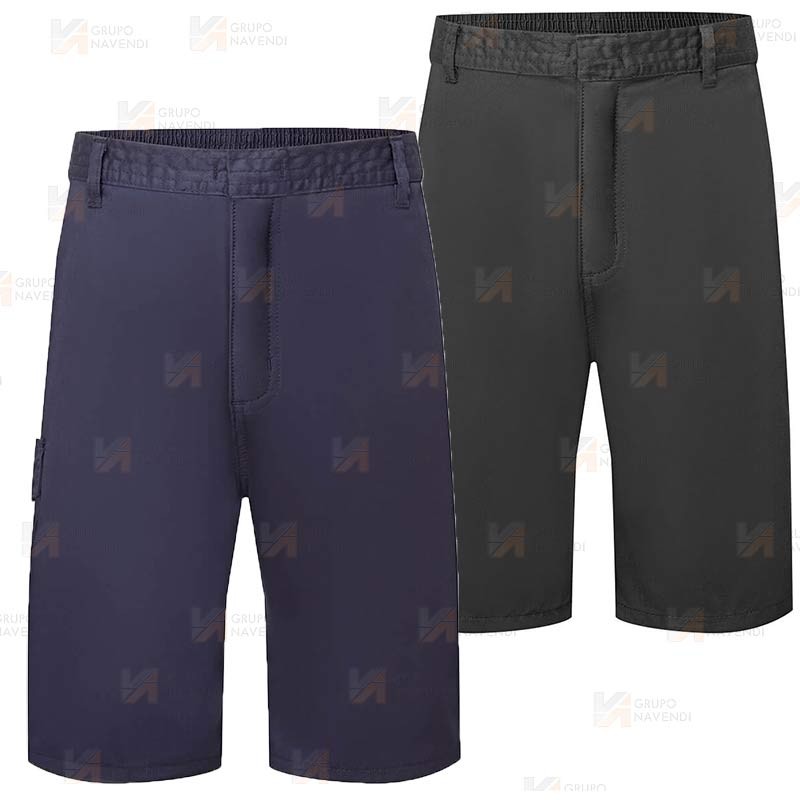 Bermudas de trabajo laboral multibolsillos para mujer color negro
