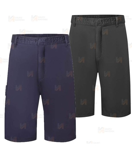 Bermudas de trabajo laboral multibolsillos para mujer color negro