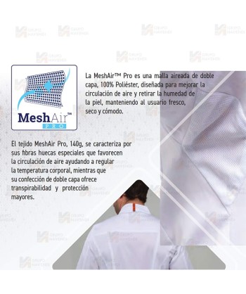 Polo de manga corta con espalda transpirable