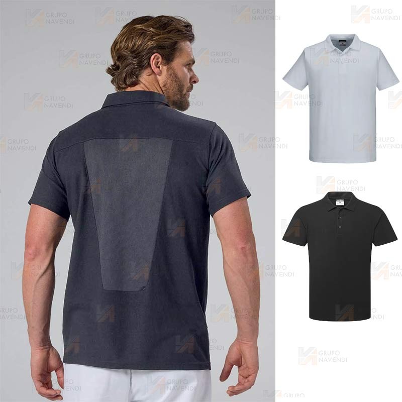 Polo de manga corta con espalda transpirable