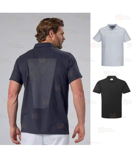 Polo de manga corta con espalda transpirable