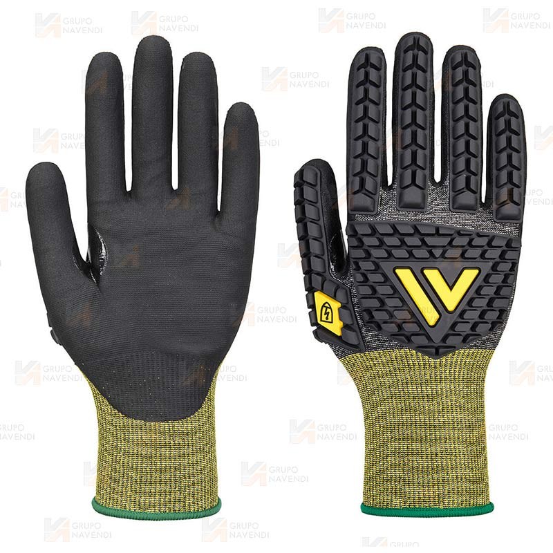 Guantes anti impactos, antiestáticos y nivel de corte E