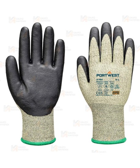 Guantes con protección a altas temperaturas (250º) y nivel anticorte D