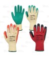 Guantes grip de látex rugoso con soporte de punto galga 10