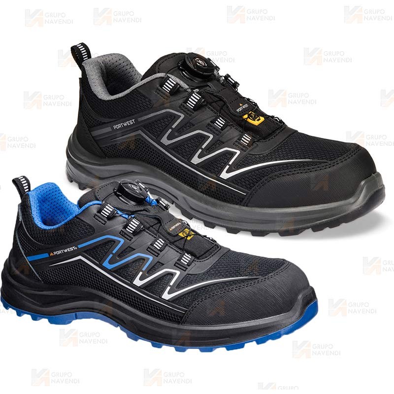 Zapatos de seguridad no metálicos con cierre automático  S1PS