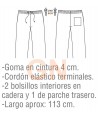Pantalón lisos unisex de cocina con cordón y bolsillos