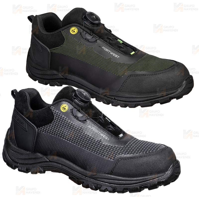 Zapatos de seguridad  no metálicos con cierre automático S3S ESD SR FO