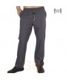 Pantalón lisos unisex de cocina con cordón y bolsillos color gris marengo