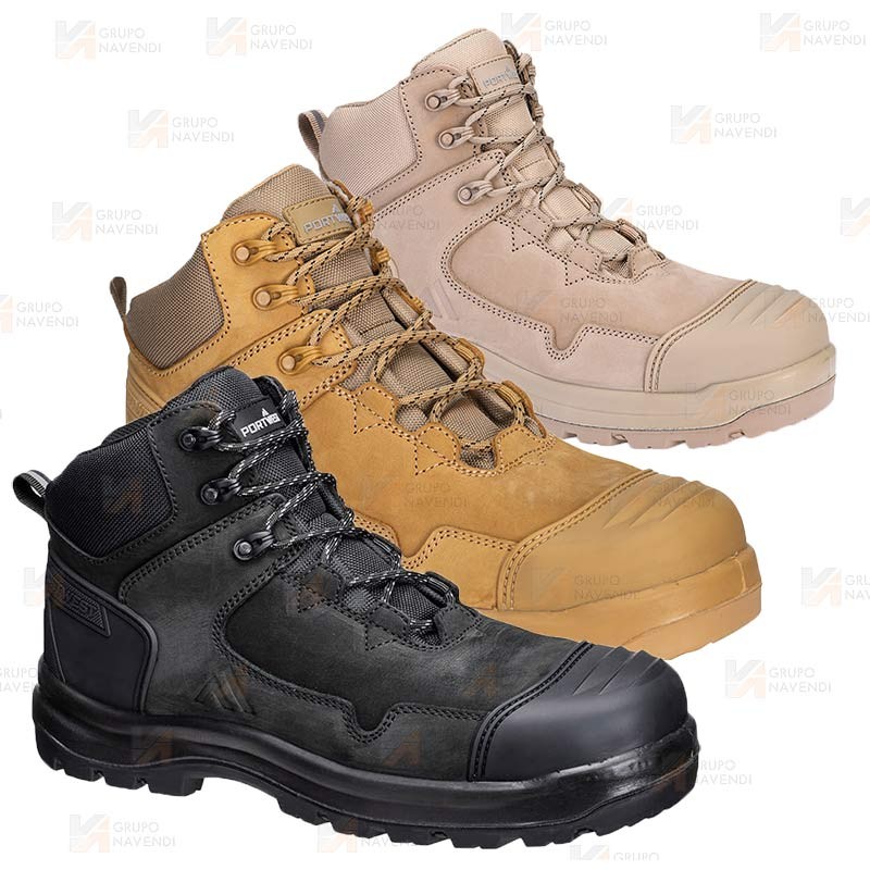 Botas de seguridad de piel nobuck  S3S con cremallera